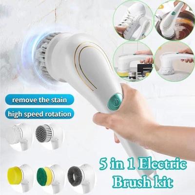 New High-quality 5-in-1 Multifunctional Wireless Electric Cleaning Brush Kitchen Dishwashing Brush Sink Cleaning Tool Cleaning Brush Household Tools