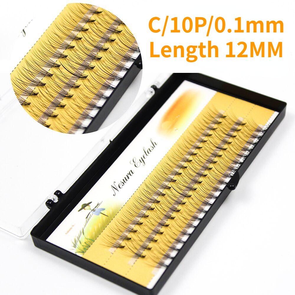 60pcs/box Professional Make-up Single Tufted Eyelash 0.1mm Grafting False Eyelash Extension Beauty Product