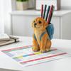 Creative Sculpture Golden Retriever Dog Pen Holder Cute Design Storage Box Pen Holder  Desk Use