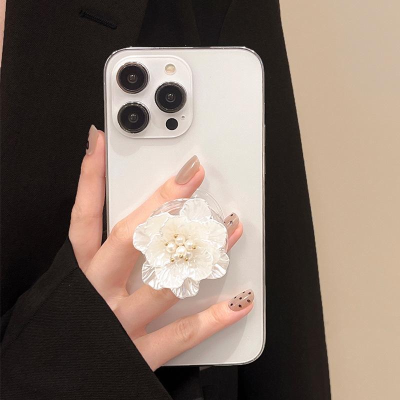 Three-Dimensional Flower Mobile Phone Airbag Bracket Xiaoqing Fresh Air Back Sticker Retractable Desktop Air Cushion Support Frame