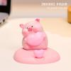 Cute Pig Mobile Phone Holder Desktop Creative Ornament Decompression Doll Girl Workstation Ornament Valentine's Day Gift