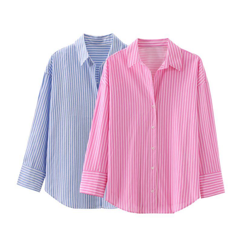 Kaslead New Arrival Women's Fashion Style Fashion All-Match Basic Poplin Shirt 3057422046
