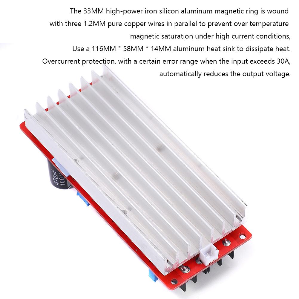 

Power Converter Step Up Module 1200W 20A In DC10-60V Out 12-83V 1200W 20A DC DC Converter Boost Overcurrent Protection China Mainland
