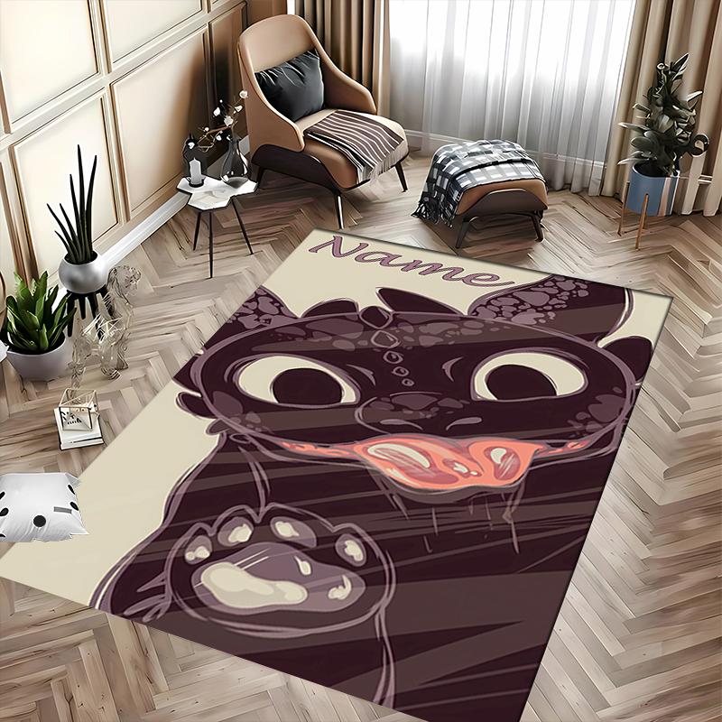 Custom Personalization How To Train Your Dragon Toothless Area Rug - Perfect For Kitchen, Bathroom,Laundry Room Decor Large Size Available,Gift All Se
