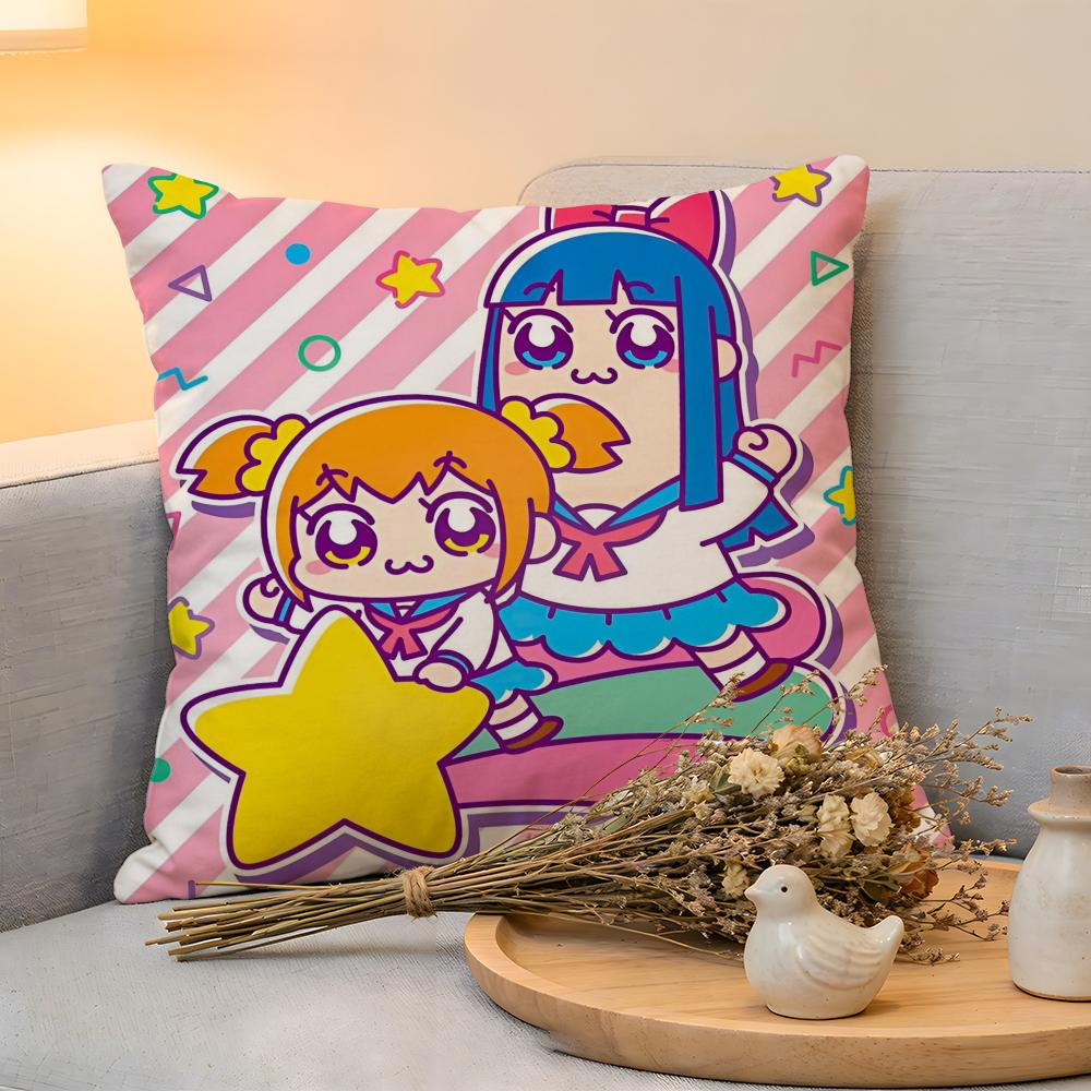 Cushion Cover  Linen  SkinFriendly Soft Decorative Case For Sofa Home Decor Cute Anime Pop Team Epic Pillow cover