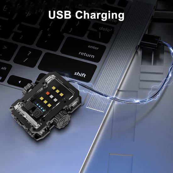Dual LED Camping Light 600mAh USB Rechargeable 200LM Ultra Bright Flashlight Multi-function Portable Mini Outdoor Fishing Hiking Emergency Lamp