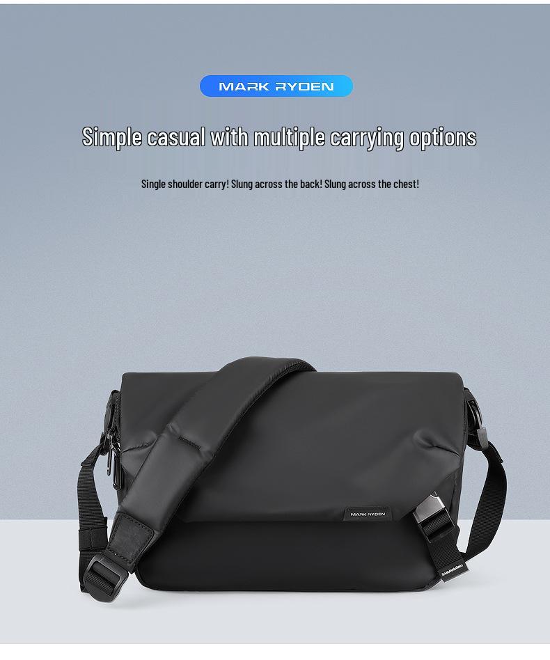 Marco Leiden Umhängetasche: Herren Trendy Wasserabweisende Umhängetasche, Modische Lässige Messenger Tasche für Studenten.