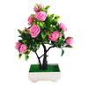 Artificial Flower Plant Rose Potted Bonsai Office Garden Desktop Ornament Decor AVE
