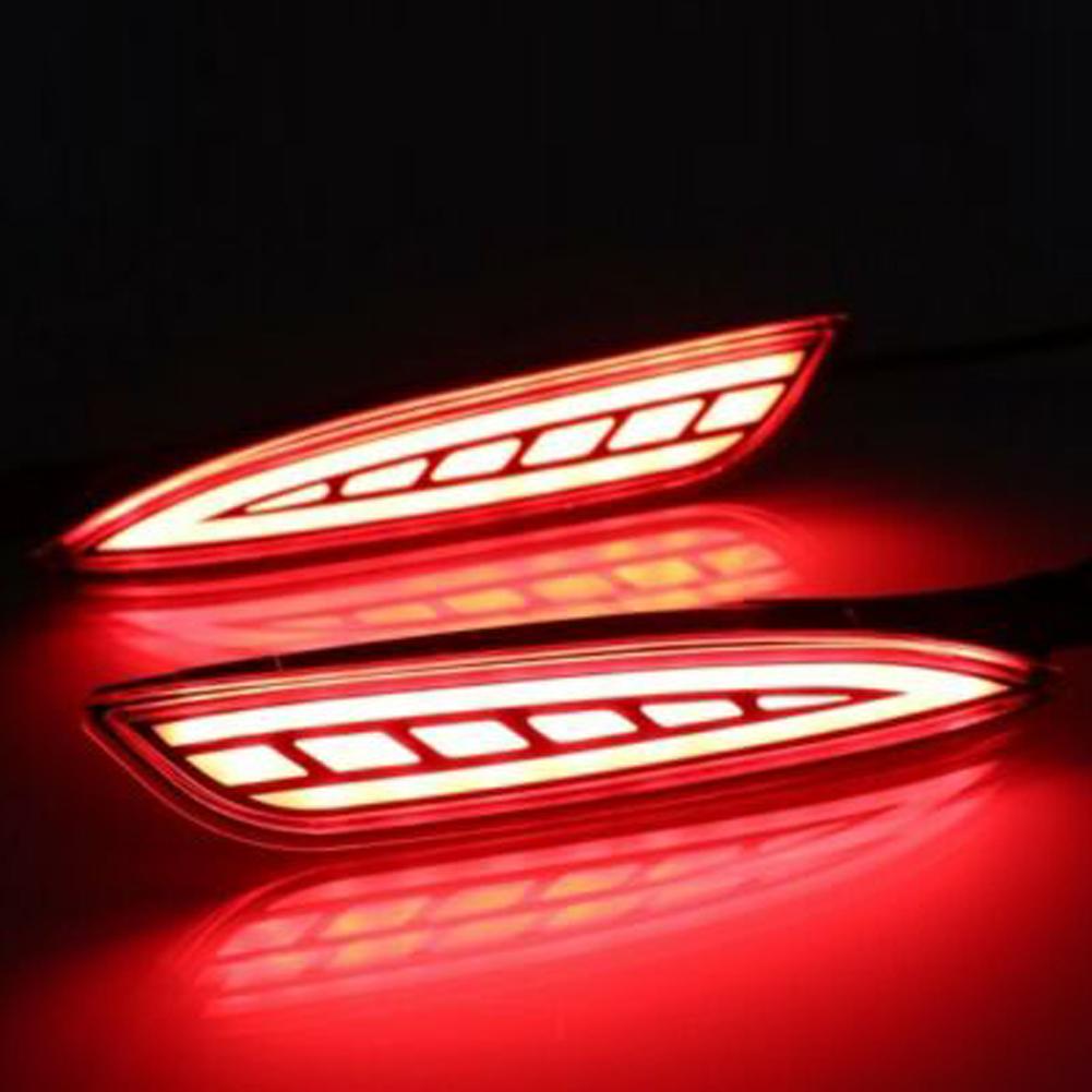 2pcs Car LED Rear Fog Lamp Bumper Light For Mazda 3 5 6 2014-2018 Multi-function Auto Brake Light Dynamic Turn Signal Reflector