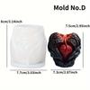 3D Halloween Holding Heart Scented Candle Silicone Mold Different Styles Holding Heart Shape Candle Mold Halloween Holiday Decor
