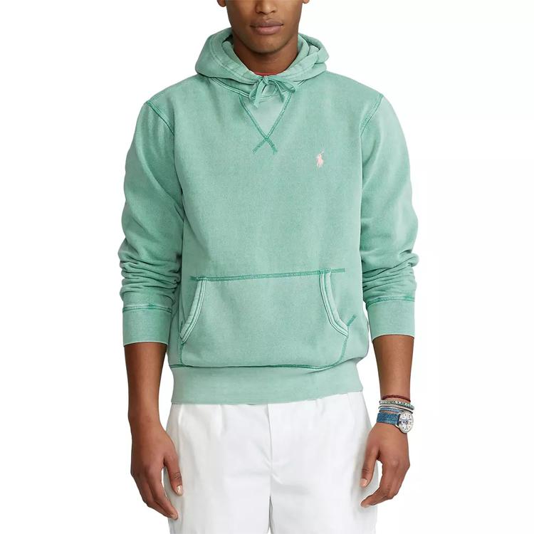 Polo Ralph Lauren Logo Embroidered Hoodie Men Hoodies Green 710793020-009