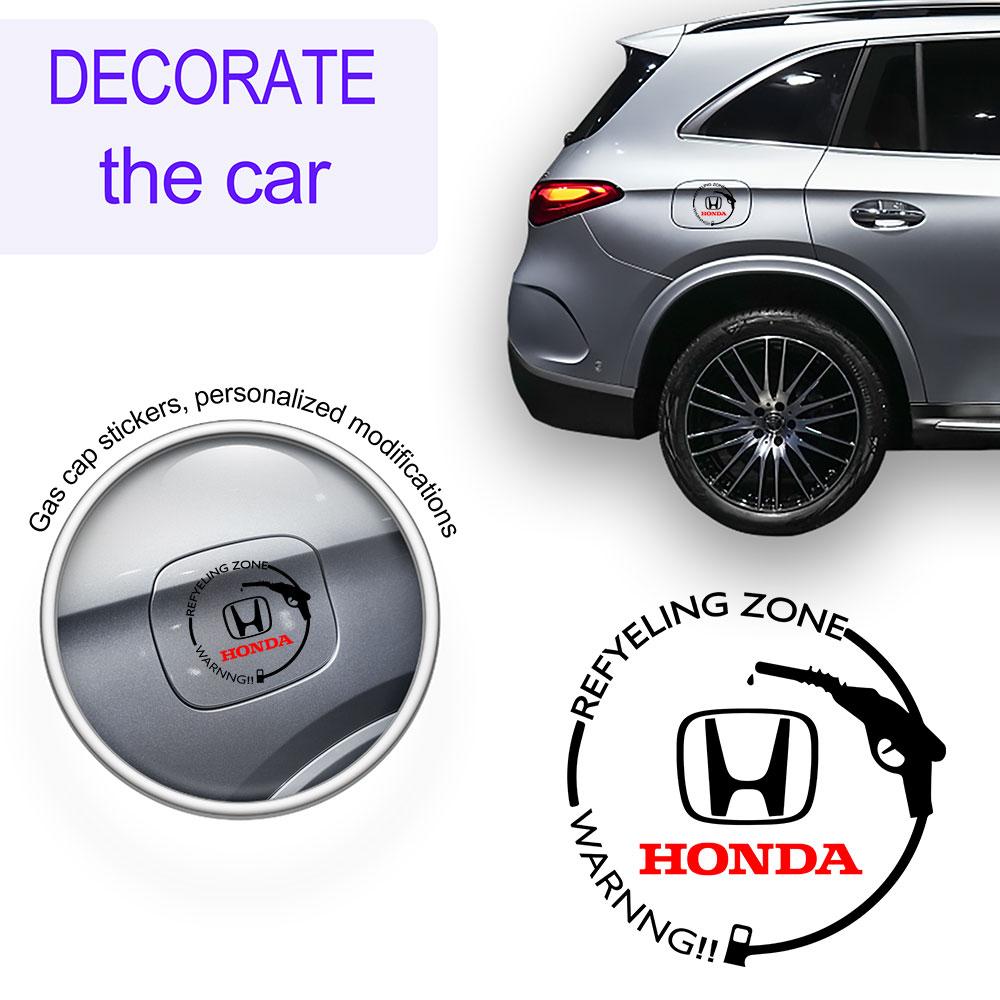 Car Logo Fuel Tank Cap Stickers Bumper Trunk Badge Emblem Decoration Decal For Honda Mugen Type R Civic Fit Accord Jazz Odyssey TP6 yzpf8