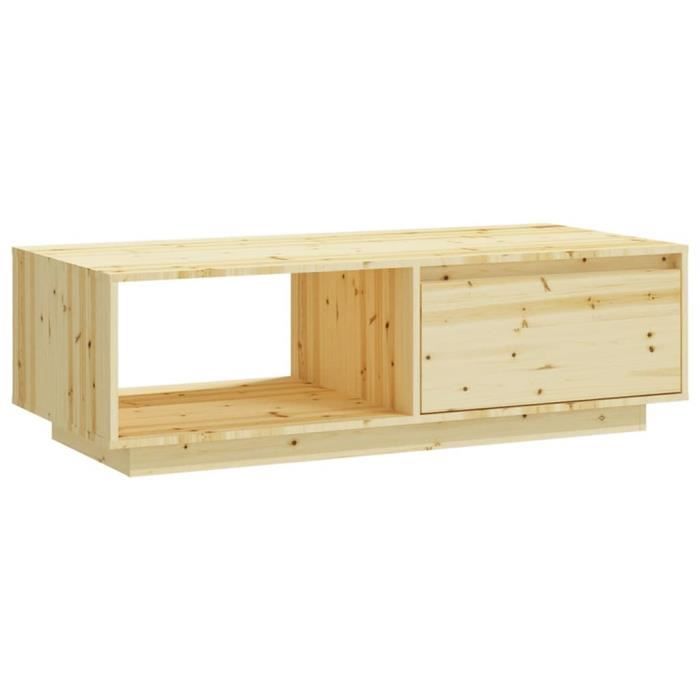 VidaXL Table basse 110x50x33,5 cm Bois de sapin massif