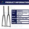 Carbon Internal Cables Fiber Road Front Fork Thru Axle  Disc Brake Racing Road Fork 700*32C Tapered Tube Cyclocross Rigid Fork