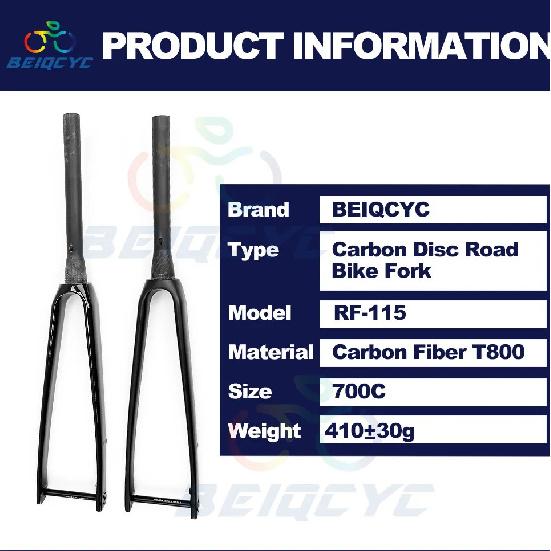 Carbon Internal Cables Fiber Road Front Fork Thru Axle Disc Brake Racing Road Fork 700*32C Tapered Tube Cyclocross Rigid Fork