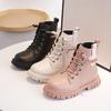 Girls' boots autumn and winter Korean version children's Martin boots, big girls' single boots, princess leather short boots