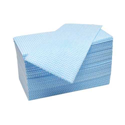 Strix Design Antibacterial Counter Cloths, Thick, Large, 100 Sheets, Blue, Durable and Tear-Resistant, Effectively Removes Grease and Stains, Disposab
