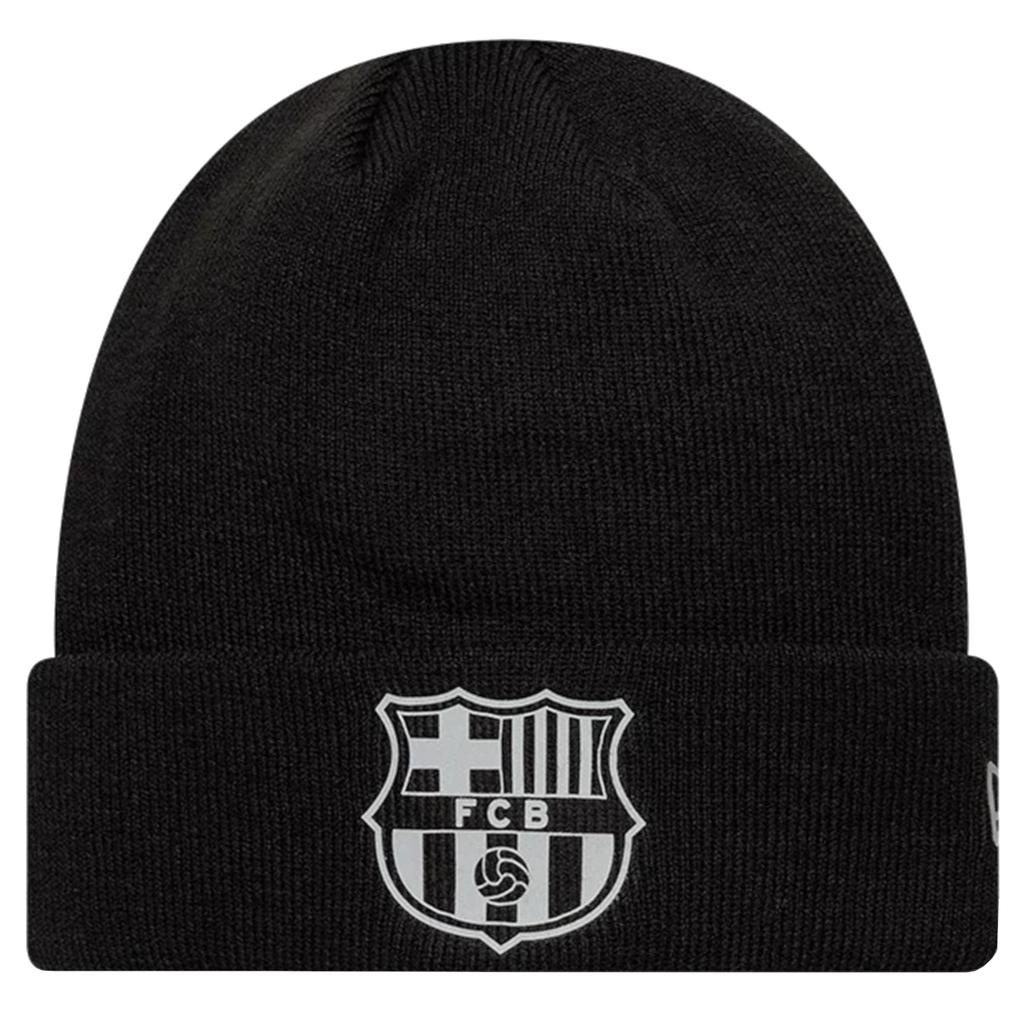 New Era Core Cuff Beanie FC Barcelona Reflektierende Mütze, Herren schwarze Kappe