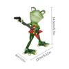 Frog Ornament Cute Cartoon Frog Statue Outdoor Accessory Figurine Resin Guitar Violin Outdoor Decor Holding Musical Instrument