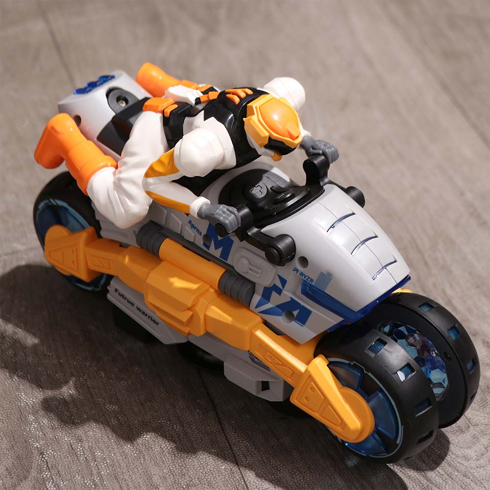 Dynamic Light Electric Stunt Motorcycle Transformable Transforming Motorcycle Educational Fun