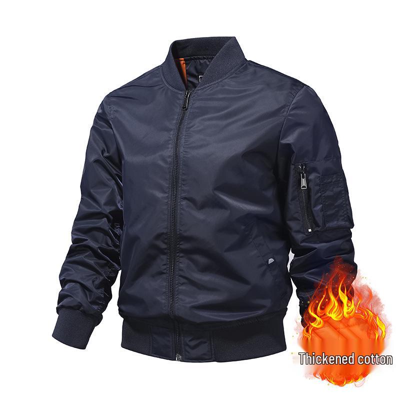 Men's Retro MA1 Flight Jacket - Casual Military Baseball Outerwear for Spring and Autumn
