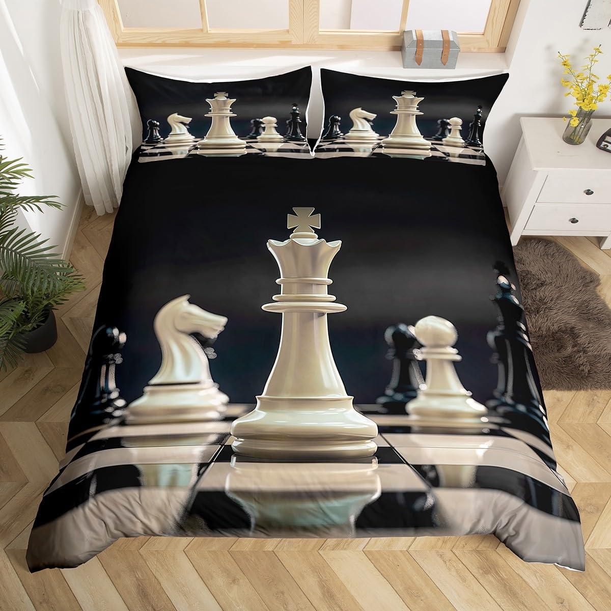 

Одеяло Международные Шахматы Для Подростков Взрослых Размер Queen Легкое Пуховое Декор Комнаты 2 S 1 Одеяло Без Стежки Comforter (quilt)-EU Single(135*200cm)3pcs