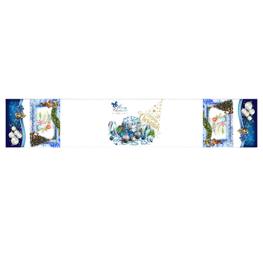 Christmas Polyester Printed Table Runner Holiday Decoration Home Dining Table Decor