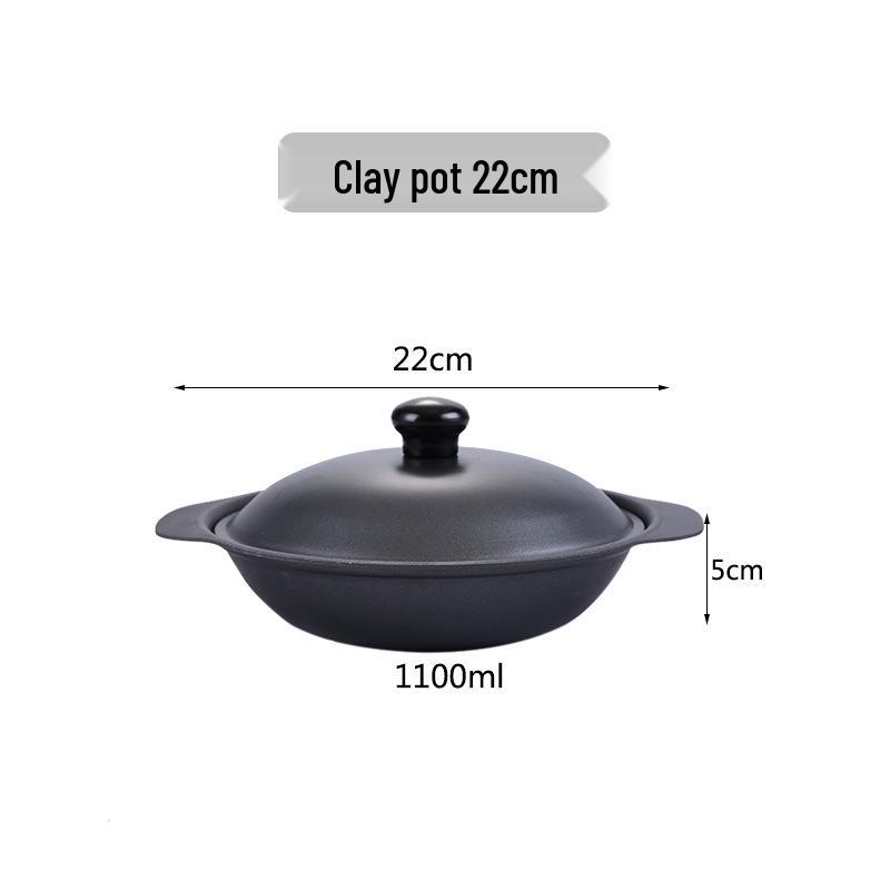 Commercial Cast Iron Pot for Crispy Rice and Clay Pot Dishes, Compatible with Induction Cookers