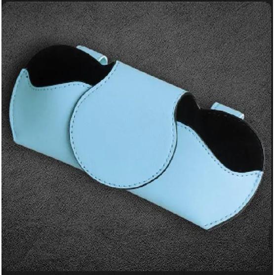 PU Leather Car Glasses Case Auto Sun Visor Glasses Holder Sunglasses Clip Card Ticket Holder Organizer Universal Car Accessories