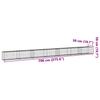 Gabion with Lid 700 X 50 X 50 Cm Galvanized Iron