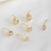 Waterdrop Stud Earrings for Women, Office Wear Ear Bar Studs, Simple and Small, Elegant and Sophisticated Ear Jewelry Accessory