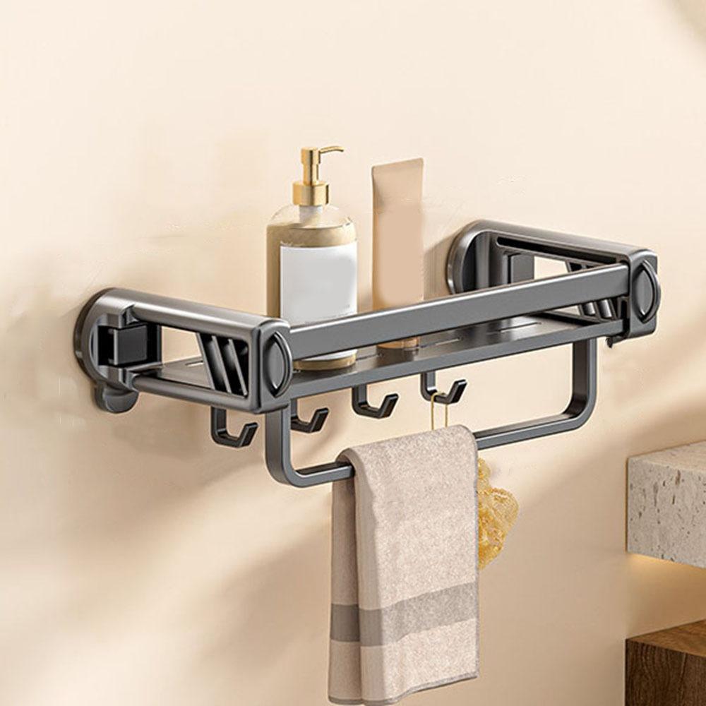 Wall Mounted Shampoo Storage Rack Punch Free Cosmetics Storage Rack Toilet Shampoo Holder  Kitchen
