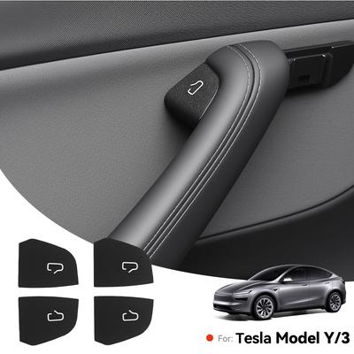 YZ Für Tesla Model 3 Y Highland Juniper 2025 Auto Innenraum Wildleder Türschalter Knopf Zierleisten Aufkleber Patch Zierblende Abdeckung Zubehör