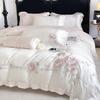 Luxury Class A 100% Long-Staple Cotton Mother & Baby 4-Piece Bedding Set with Duvet Cover & Fitted Sheet