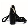 Flower Printed Crossbody Bag, Women's Multi Zipper Clutch Wallet, Fashion Shoulder Purses For Daily Use