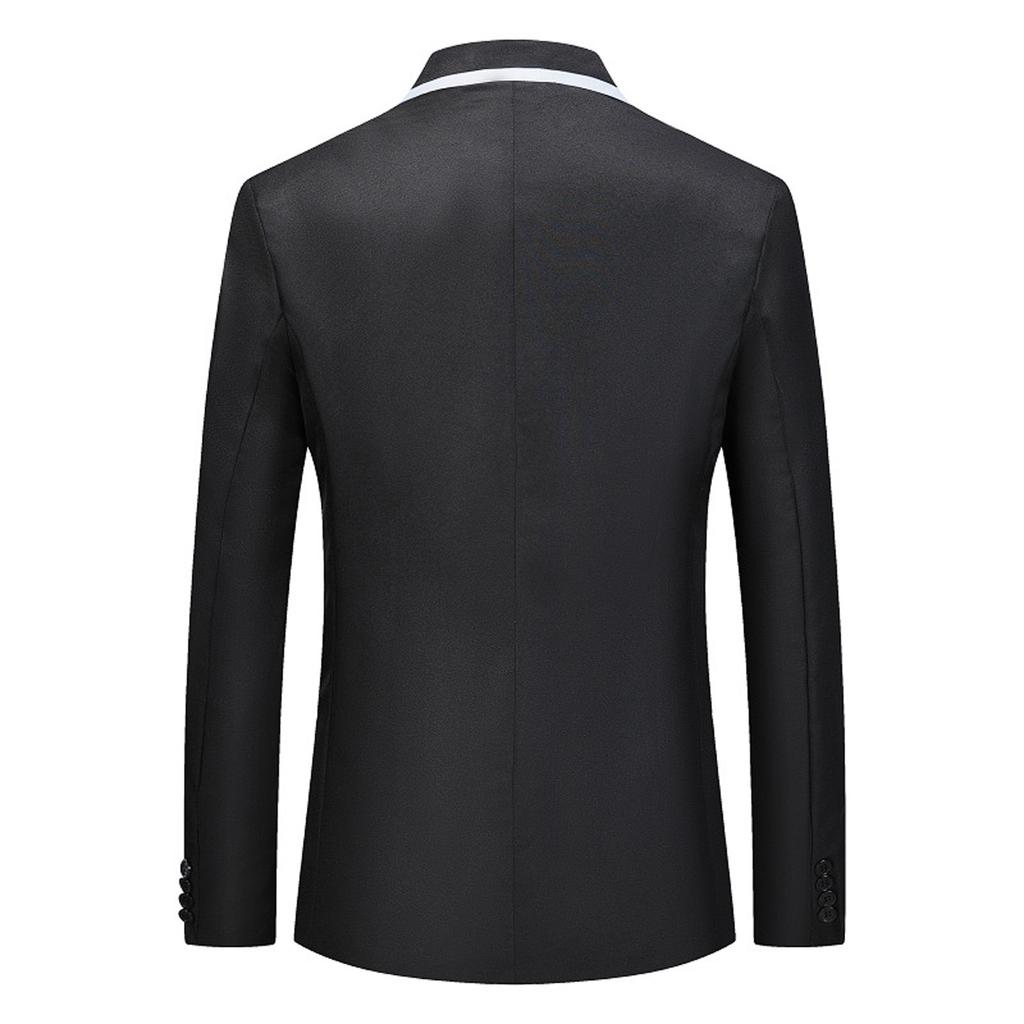 Men's Casual Business Wedding Long Sleeve Buttons Slim Fit Suit Coat Jacket