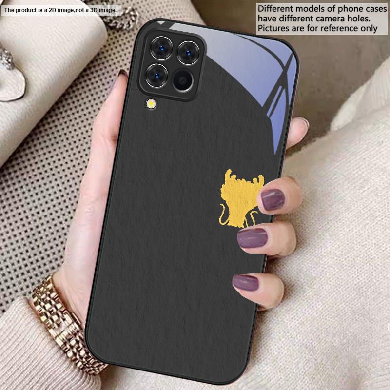 A sleek deep blue faucet For Samsung A20 30 22 23 24 25 26 31 32 33 34 35 42 50 51 52 53 54 55 56 70 71 72 73 glass phone case