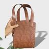 Handmade DIY Leather Woven Body Bag with Integrated Handle Hook