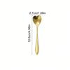8/16 Stück Edelstahl Herzform Kaffeelöffel Gold Schaufel für Dessert Teezubehör Küchengeschirr Dekoration Geschenkset