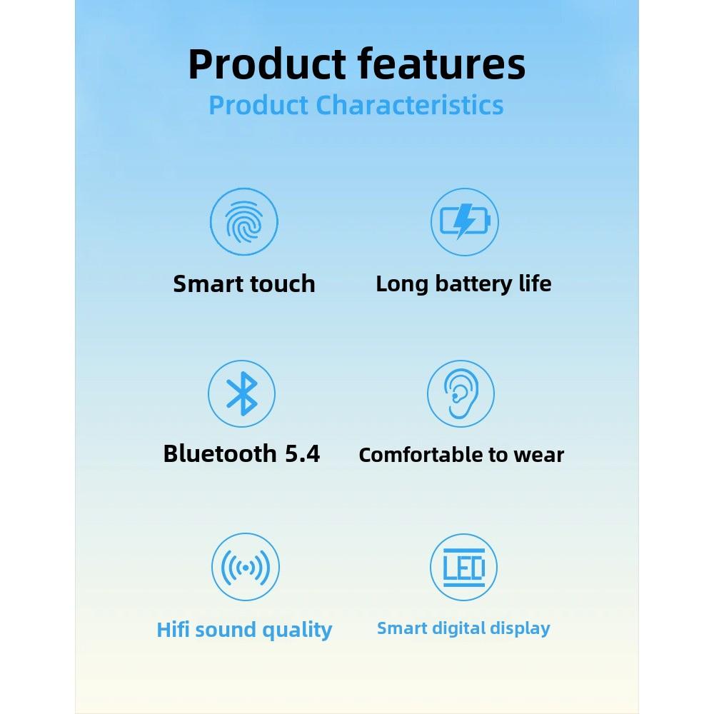 Căști Bluetooth cu urechi suspendate, rezistență lungă, căști Bluetooth fără fir