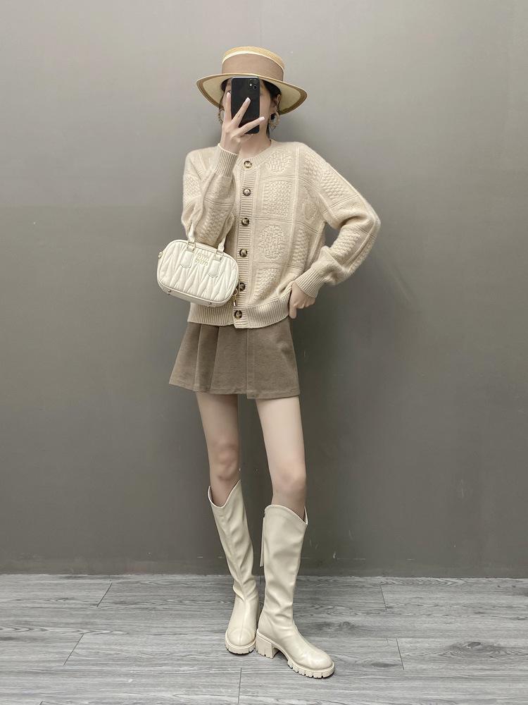 Women's Cashmere Knitwear: Loose Cardigan for Autumn-Winter