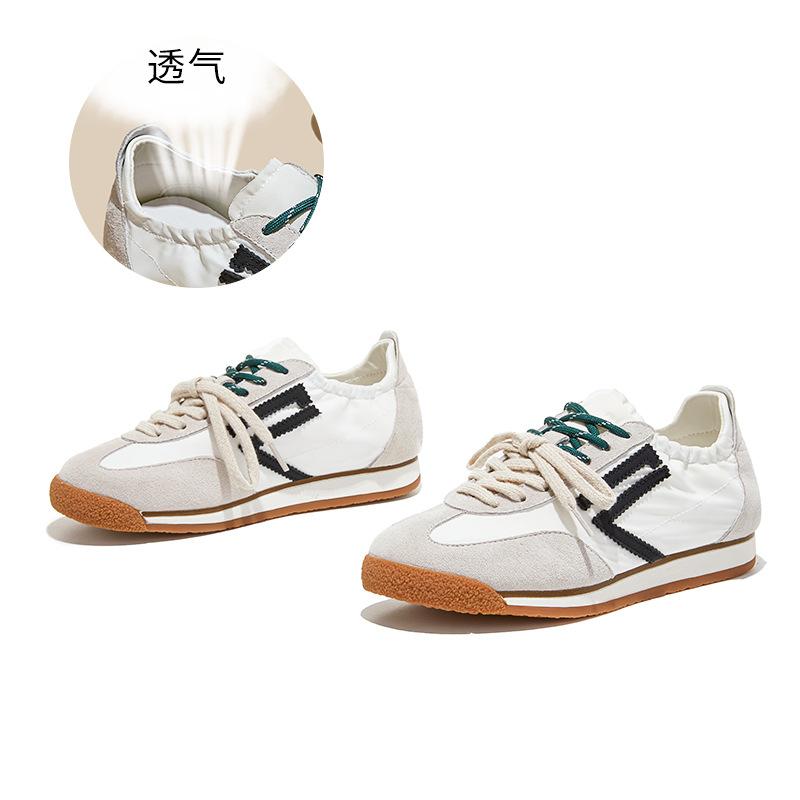 

Leather German training shoes women s spring new versatile shoes children s casual flat women s shoes sports shoes women s trendy cool 40 білий