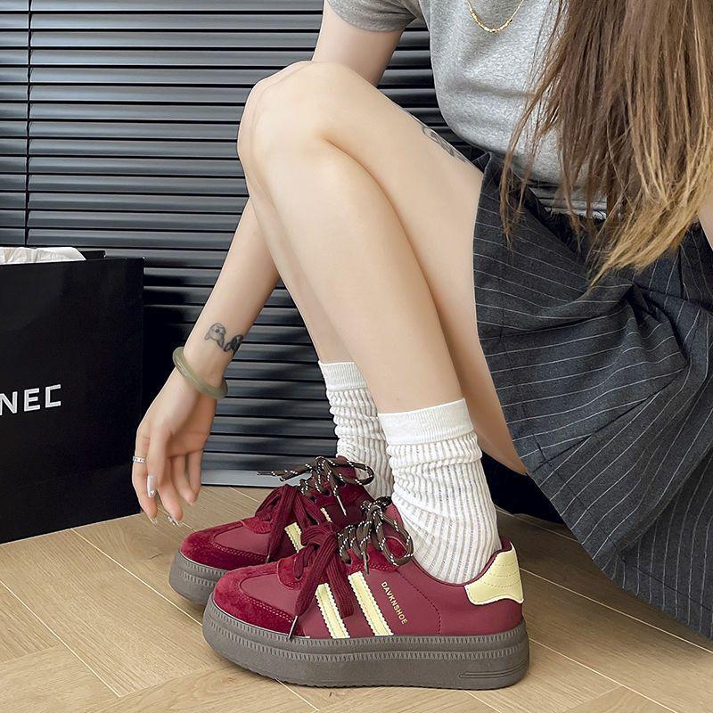 Retro board shoes women's autumn new sports versatile comfortable platform niche Forrest training shoes