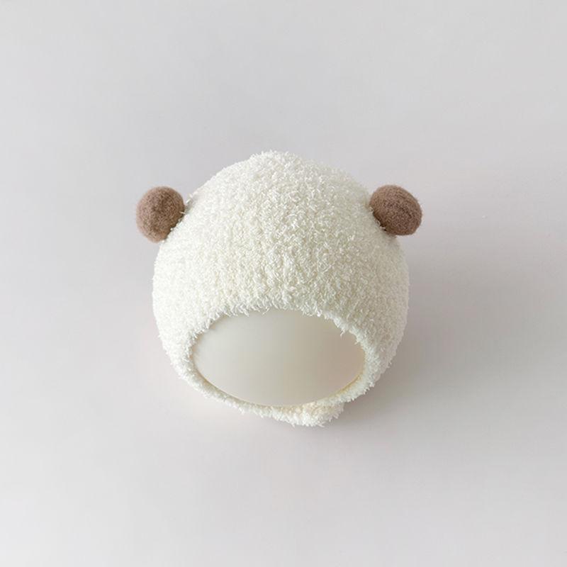 

Зимняя теплая плюшевая шапка для младенцев мужского и женского пола One Size белый