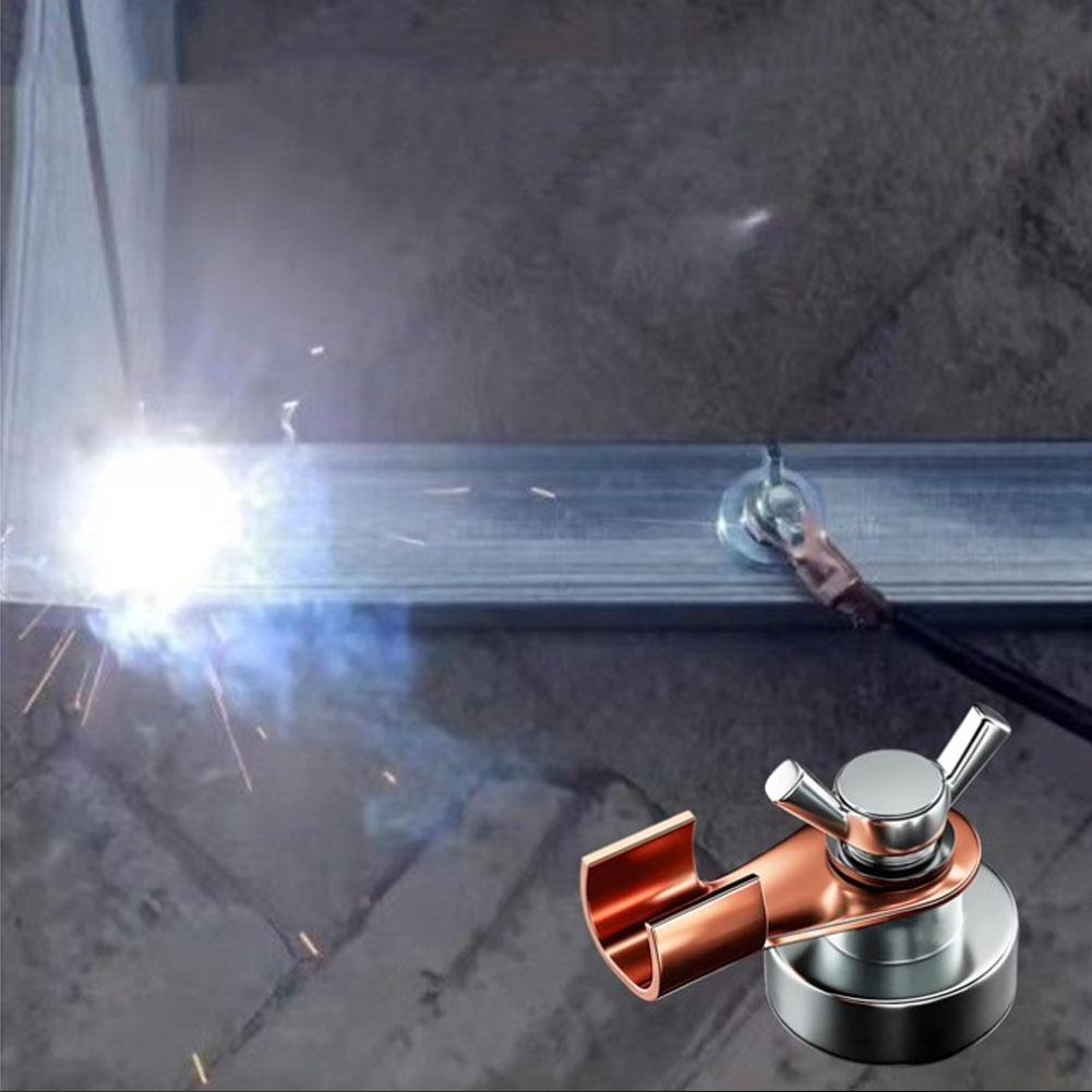 Welding Magnetic Grounding Clamp, Magnetic Welding Support Clamps Tool,Welder Copper Tail Ground Connection for Weldings Cutting