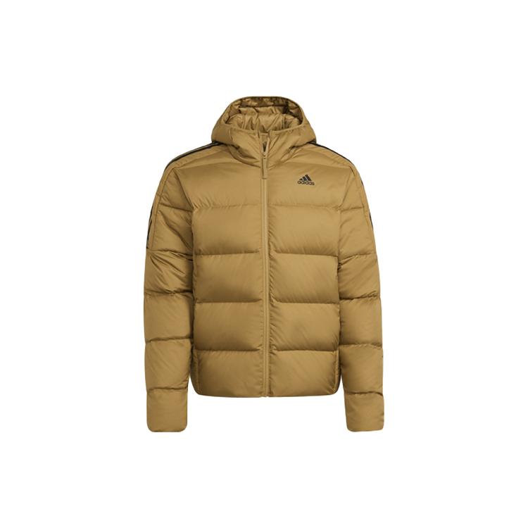 

New Adidas ESSENTIALS Down Jacket Winter Men s Wheat Brown HD9743 XS