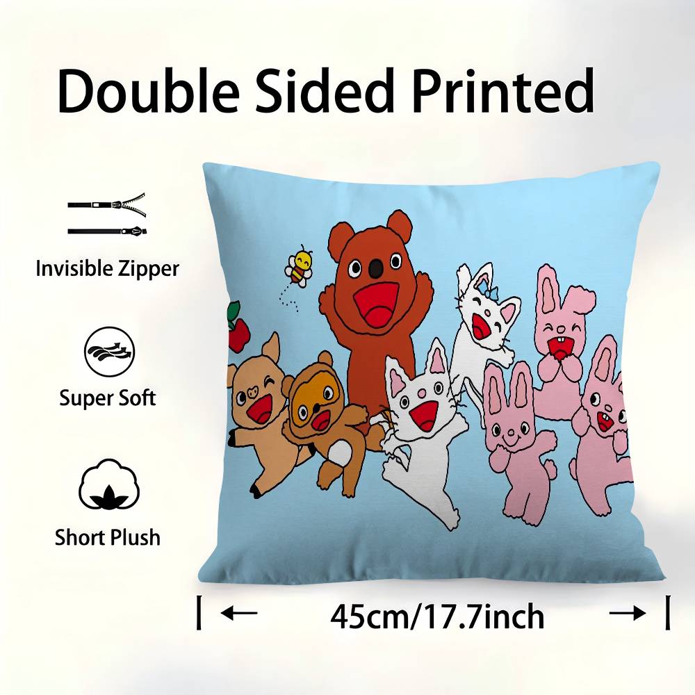 

Cartoon Nontan Pillowcase Toon Gift Cushion Cover Bedroom Home Sofa Chair Seat Decor Pillow Case 30X30cm