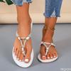 Fashion 2025 Summer New Women's Casual Comfortable Flip Flops Fashionable Versatile Women's Beach Sandals Elegant Simple Flat Shoes