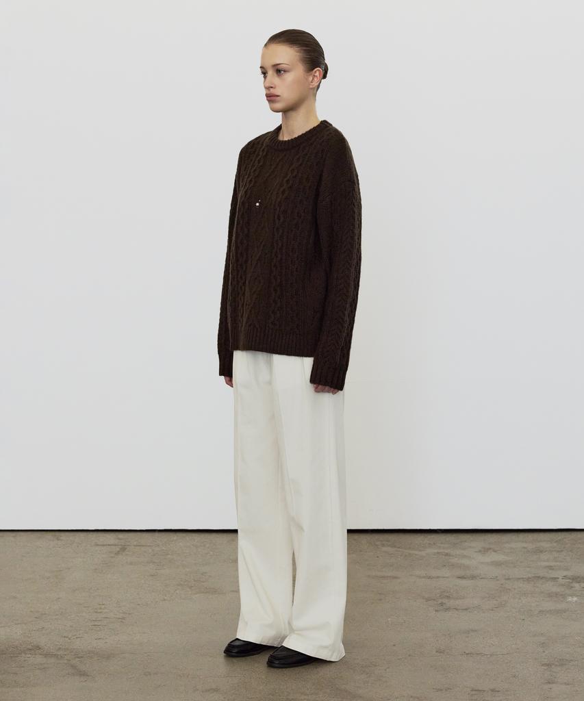 ELLIOTI Aran Wool Sweater_2Color