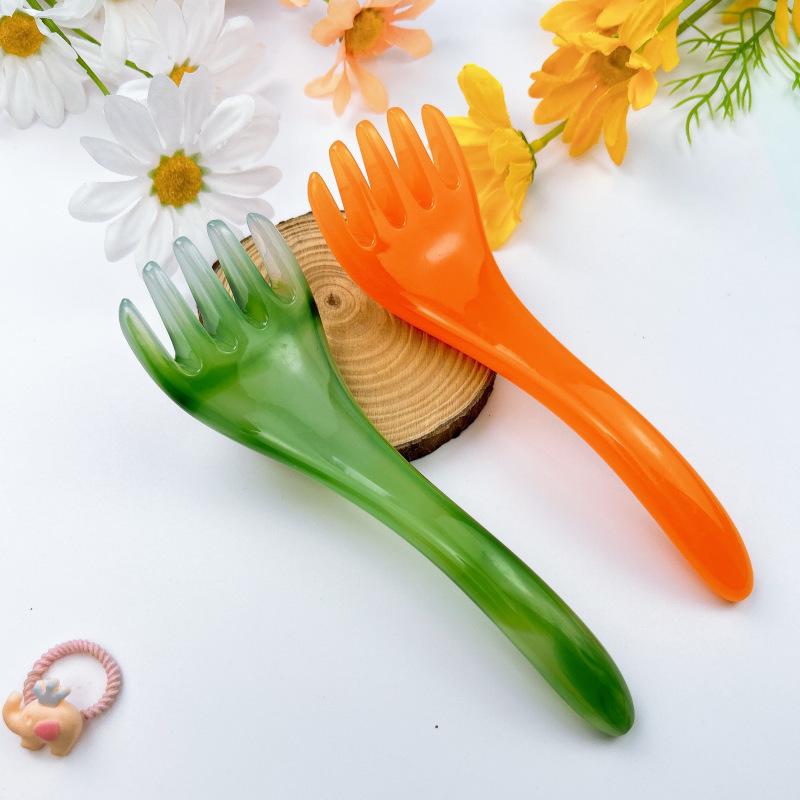 Five-Claw Resin Head Massager: Acupressure Scalp Therapy Comb